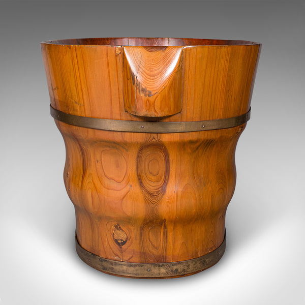 Antique Waste Paper Basket, Austrian, Cedar, Home Office Bin, Victorian, C.1900