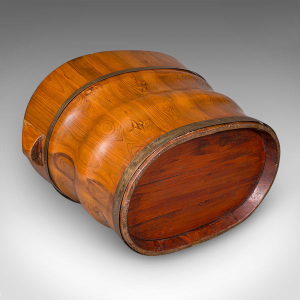 Antique Waste Paper Basket, Austrian, Cedar, Home Office Bin, Victorian, C.1900
