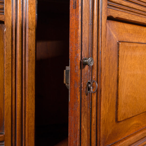 Antique Mounted Whatnot Cabinet, English, Walnut, Display Cupboard, Victorian