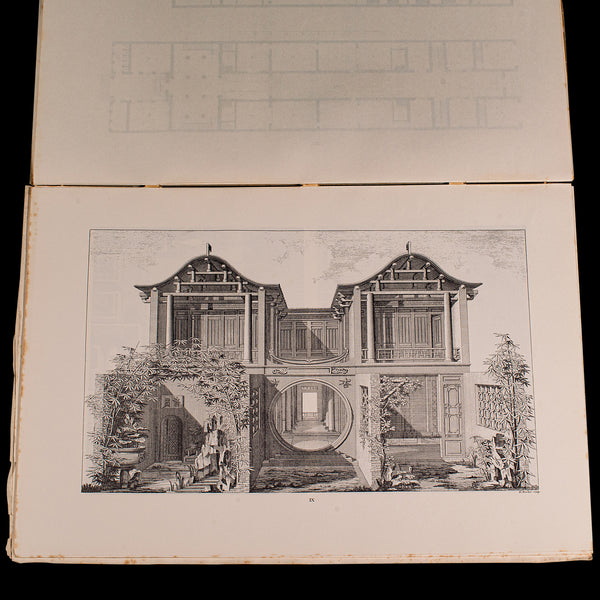 Vintage Reproduction Folio, Chinese Design, English, William Chambers, C.1969