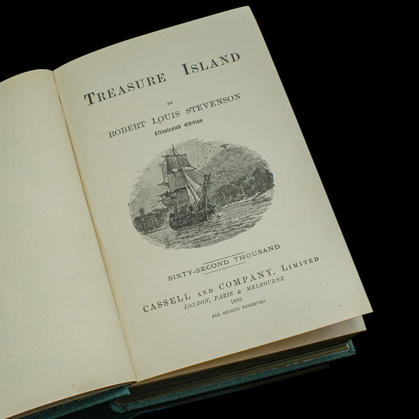 Antique Treasure Island Book, Robert Louis Stevenson, English, Late Victorian