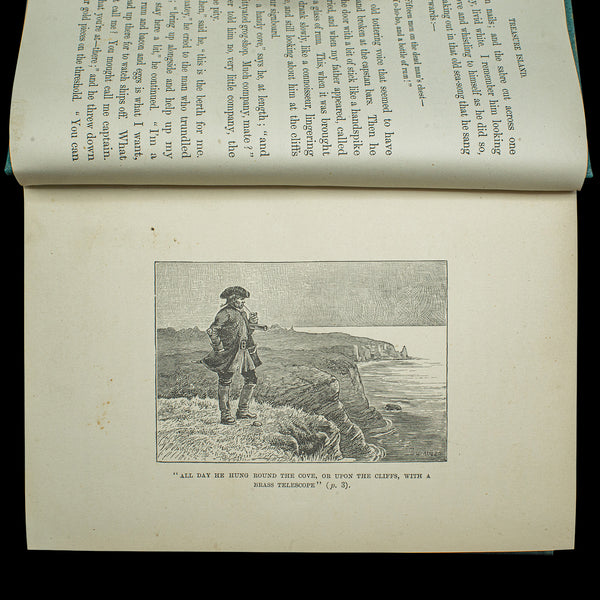 Antique Treasure Island Book, Robert Louis Stevenson, English, Late Victorian