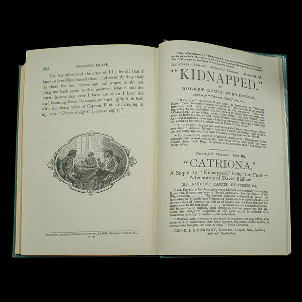 Antique Treasure Island Book, Robert Louis Stevenson, English, Late Victorian
