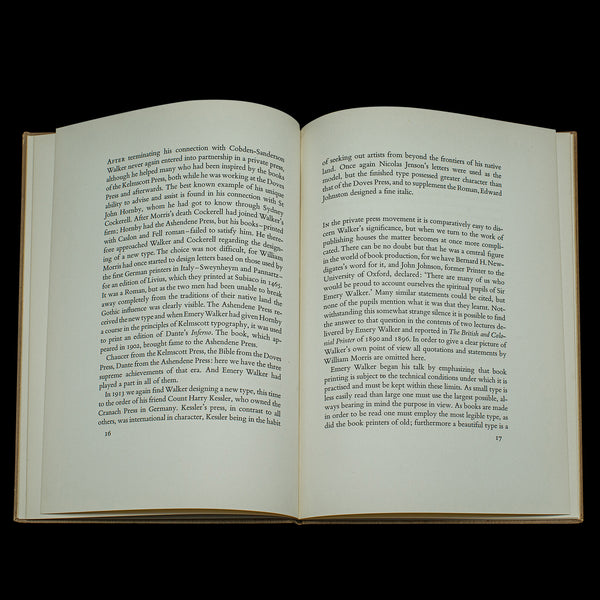 Vintage Biography, Sir Emery Walker, Danish, Limited Edition, English Language