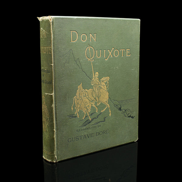 Large Antique Don Quixote Book, English, Cassell & Co, Gustave Dore, Victorian