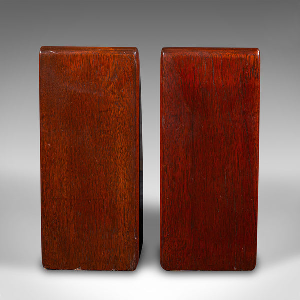 Pair Of Antique Weighted Bookends, English, Book Rest, Art Nouveau, Edwardian