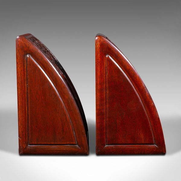 Pair Of Antique Weighted Bookends, English, Book Rest, Art Nouveau, Edwardian