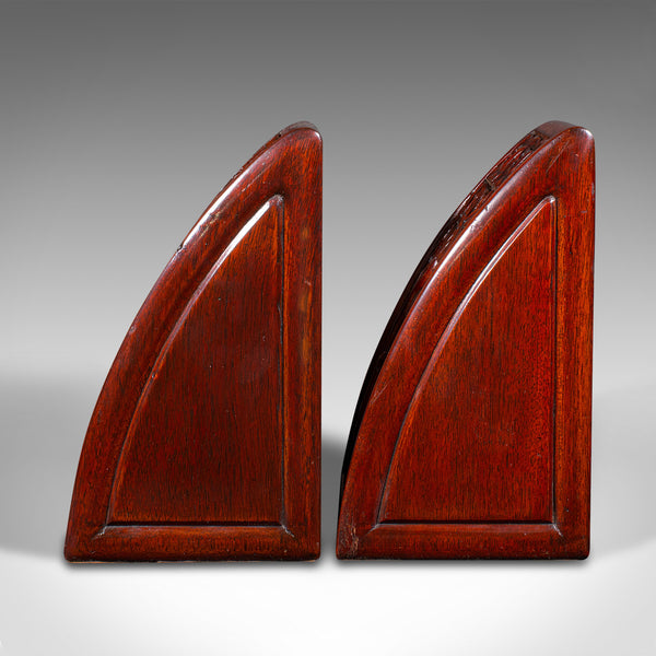 Pair Of Antique Weighted Bookends, English, Book Rest, Art Nouveau, Edwardian