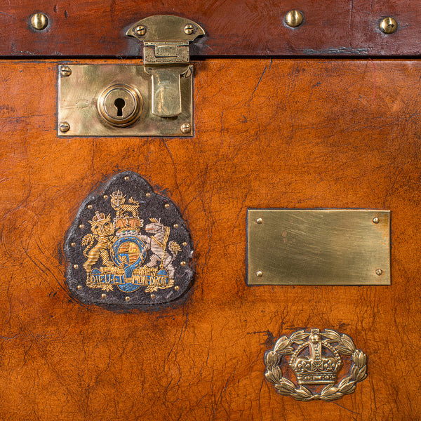 Pair Antique Officer's Campaign Luggage Cases, English, Nightstands, Edwardian