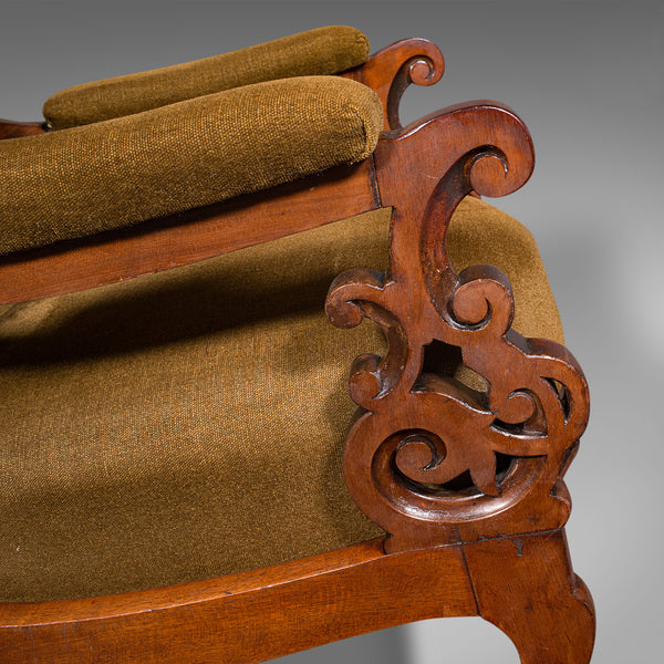 Antique Rocking Chair, English, Walnut, Armchair, Rocker, Victorian, Circa 1880