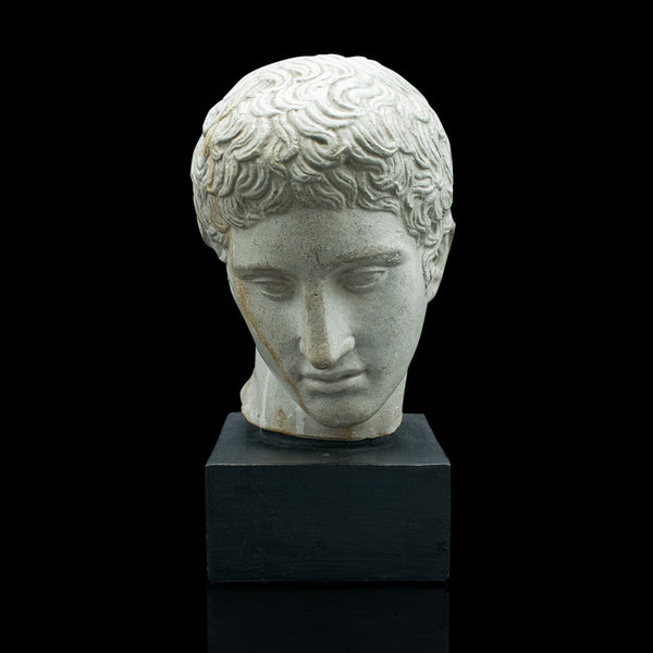 Antique Male Portrait Bust, Italian, Plaster, After Doryphorus, Victorian, 1900