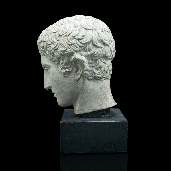 Antique Male Portrait Bust, Italian, Plaster, After Doryphorus, Victorian, 1900