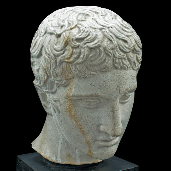 Antique Male Portrait Bust, Italian, Plaster, After Doryphorus, Victorian, 1900