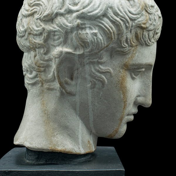 Antique Male Portrait Bust, Italian, Plaster, After Doryphorus, Victorian, 1900