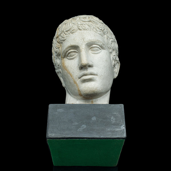 Antique Male Portrait Bust, Italian, Plaster, After Doryphorus, Victorian, 1900