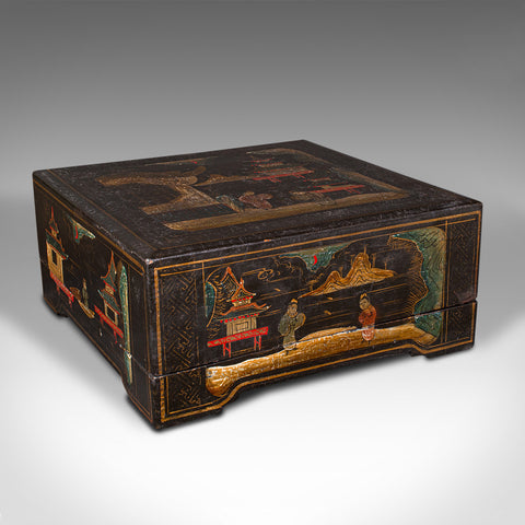 Antique Ceremonial Presentation Box, Japanese, Lacquered, Decor, Victorian, 1860