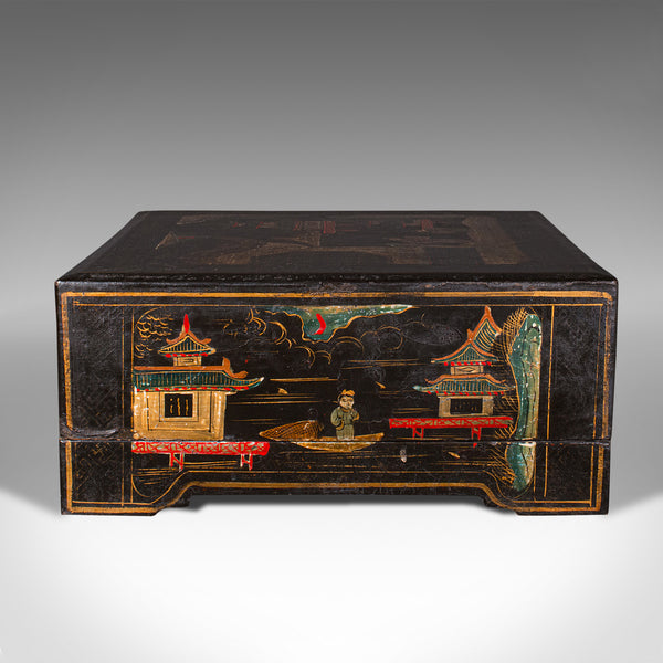 Antique Ceremonial Presentation Box, Japanese, Lacquered, Decor, Victorian, 1860