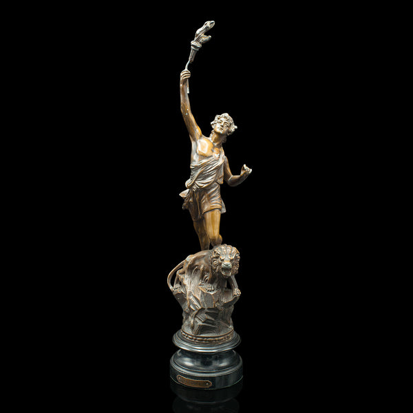 Pair Of Antique Decorative Figures, French Bronze Spelter, Classic Taste, Statue