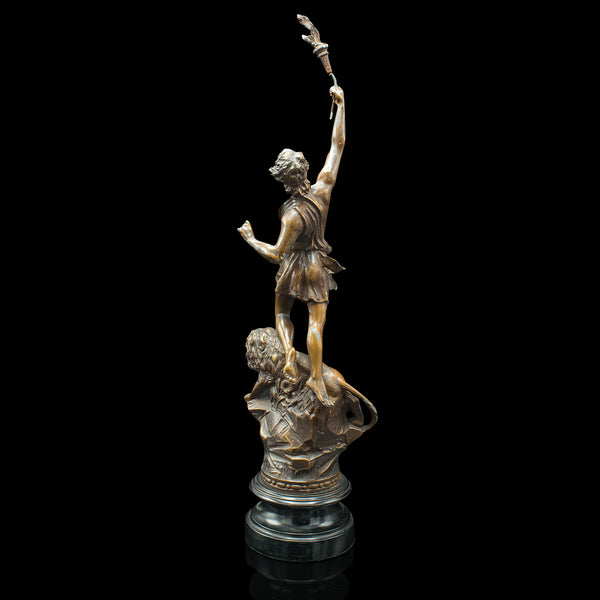 Pair Of Antique Decorative Figures, French Bronze Spelter, Classic Taste, Statue