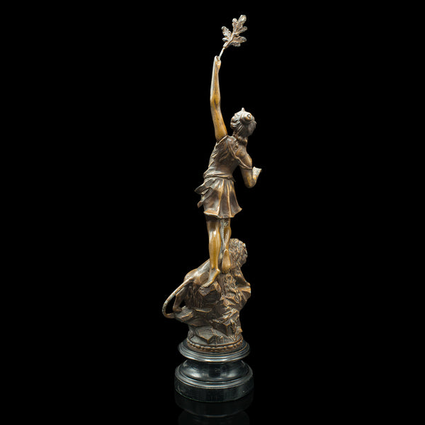 Pair Of Antique Decorative Figures, French Bronze Spelter, Classic Taste, Statue