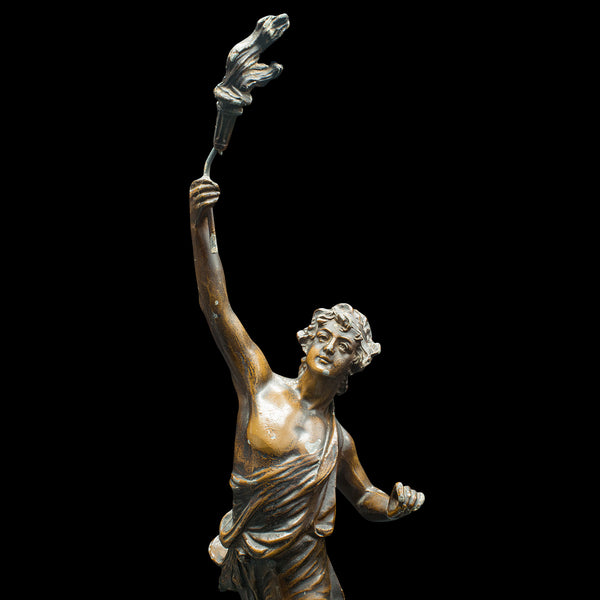 Pair Of Antique Decorative Figures, French Bronze Spelter, Classic Taste, Statue