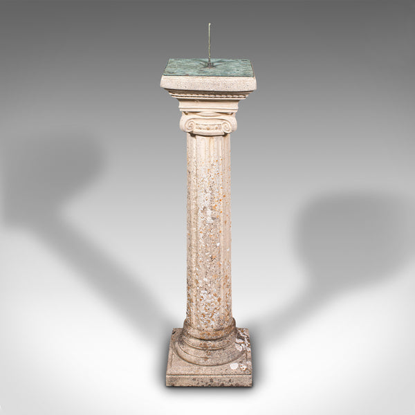 Vintage Garden Sundial, English, Stone, Bronze, Ornamental, Outdoors, Circa 1950 - London Fine Antiques