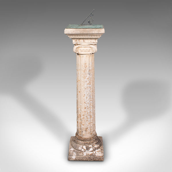 Vintage Garden Sundial, English, Stone, Bronze, Ornamental, Outdoors, Circa 1950 - London Fine Antiques