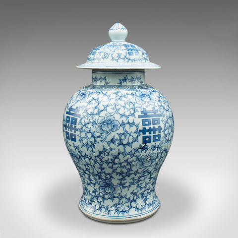 Vintage Decorative Baluster Urn, Chinese, Ceramic, Lidded Vase, Art Deco, C.1930