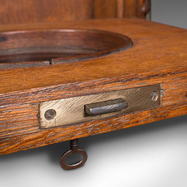 Antique Hotel Key Box, Scottish, Oak, Counter Letterbox, Gothic Taste, Victorian