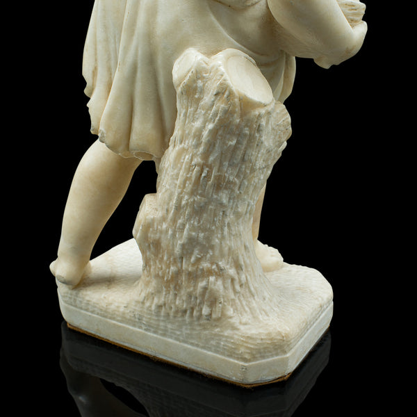 Antique Carved Cherub Figure, Italian, Marble, Putto, After Franchi, Victorian