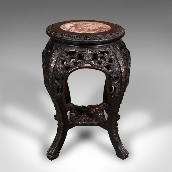 Antique Planter Stand, Chinese, Jardiniere Stand, Lamp Table, Victorian, C.1900