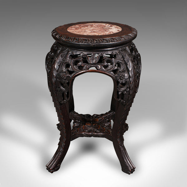 Antique Planter Stand, Chinese, Jardiniere Stand, Lamp Table, Victorian, C.1900