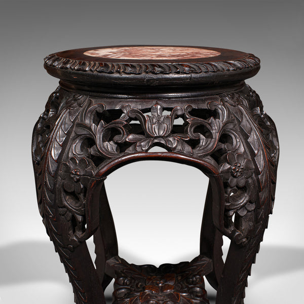 Antique Planter Stand, Chinese, Jardiniere Stand, Lamp Table, Victorian, C.1900