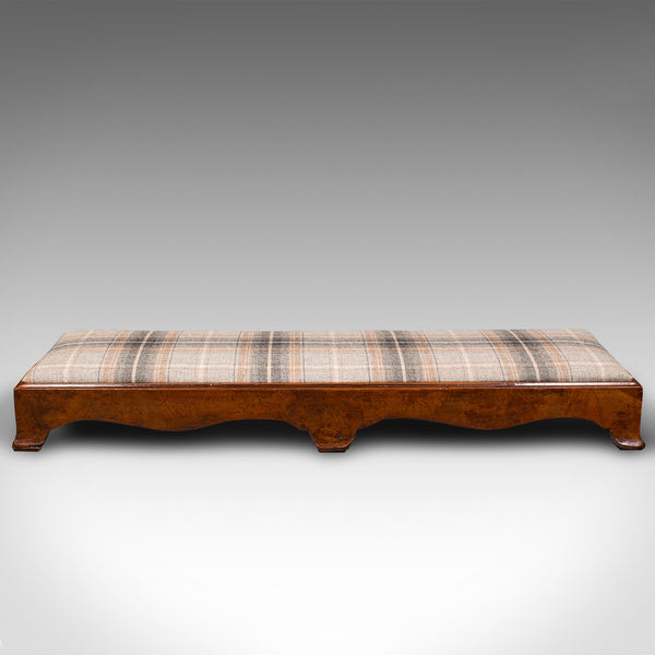 Antique Carriage Stool, English, Tweed Upholstery, Fireside Rest, Georgian, 1780