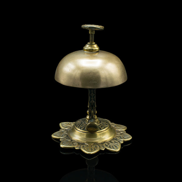 Antique Reception Bell, English, Brass, Country House, Counter Top, Victorian