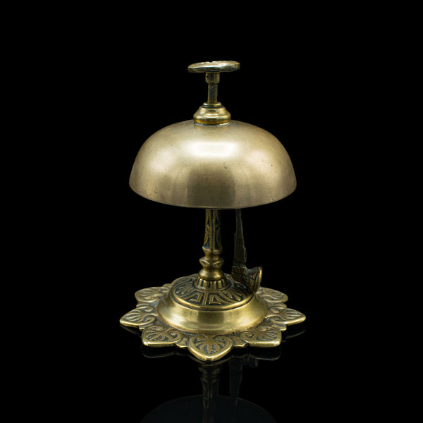 Antique Reception Bell, English, Brass, Country House, Counter Top, Victorian