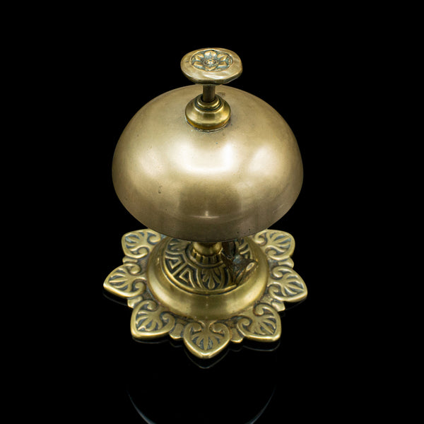 Antique Reception Bell, English, Brass, Country House, Counter Top, Victorian