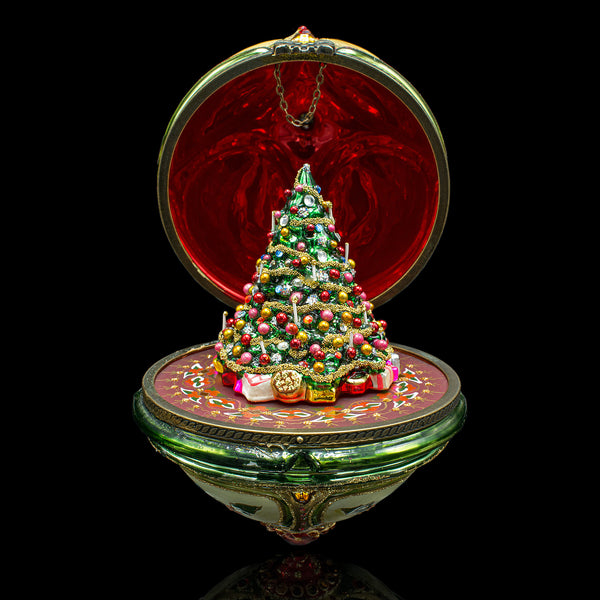 Vintage Egg Shape Christmas Bauble, Continental, Decorative Tree Ornament, 1970