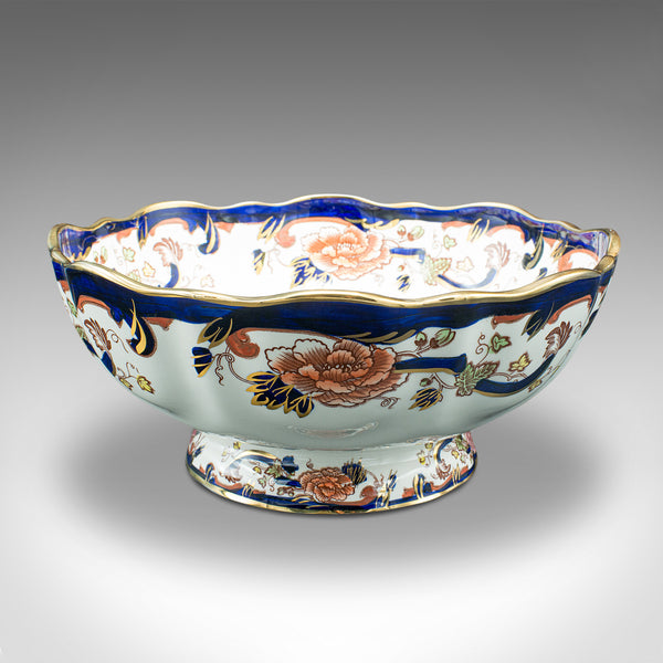 Vintage Serving Bowl, English, Ceramic, Decorative Fruit Dish, Late 20th Century