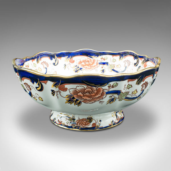 Vintage Serving Bowl, English, Ceramic, Decorative Fruit Dish, Late 20th Century