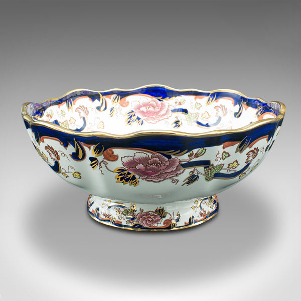 Vintage Serving Bowl, English, Ceramic, Decorative Fruit Dish, Late 20th Century