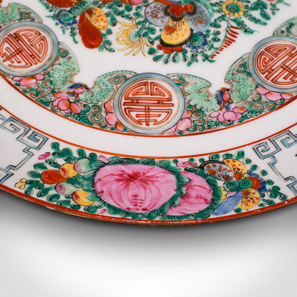Antique Celebration Plate, Chinese, Ceramic, Decorative Charger, Victorian, Qing