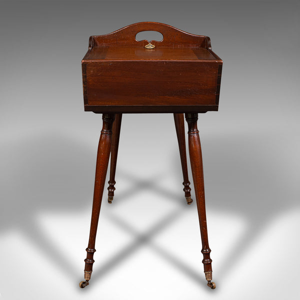 Antique Butler's Silver Valet Stand, English, Walnut, Work Box, Victorian, 1880