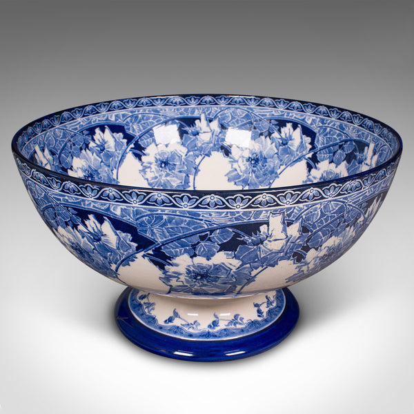 Large Antique Celebration Fruit Bowl, English, Ceramic, Serving Dish, Circa 1920