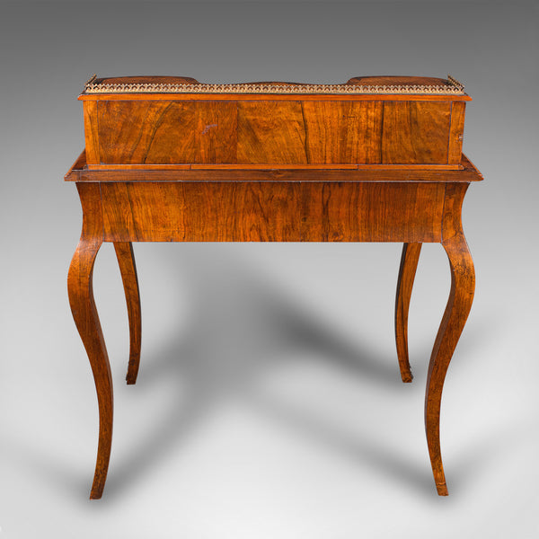 Antique Bonheur Du Jour, French, Walnut, Ladies Writing Desk, Victorian, C.1900