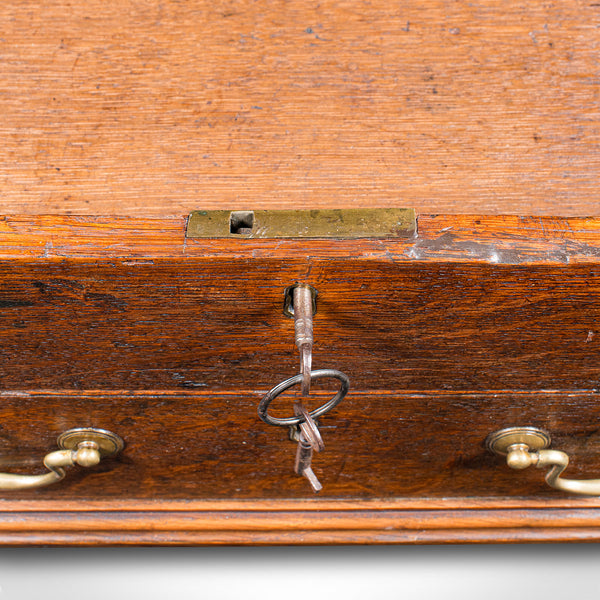 Antique Apprentice Mule Chest, English, Oak, Miniature Coffer, Desktop, Georgian