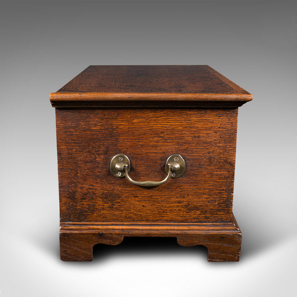 Antique Apprentice Mule Chest, English, Oak, Miniature Coffer, Desktop, Georgian