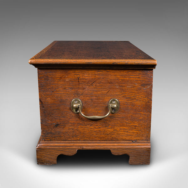 Antique Apprentice Mule Chest, English, Oak, Miniature Coffer, Desktop, Georgian