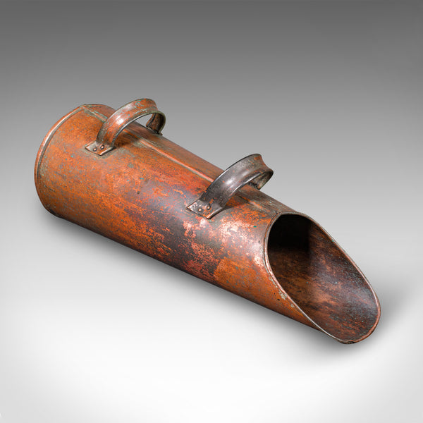 Antique Coal Shaker, English, Copper, Fireside Hod, Scuttle, Victorian, C.1870