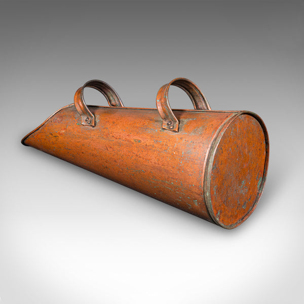 Antique Coal Shaker, English, Copper, Fireside Hod, Scuttle, Victorian, C.1870